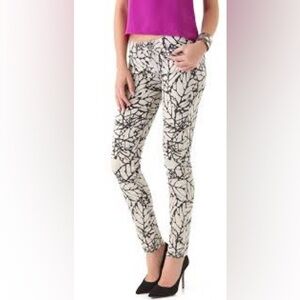 PAIGE Women's Black and tan leaves neutral Jeans size 29